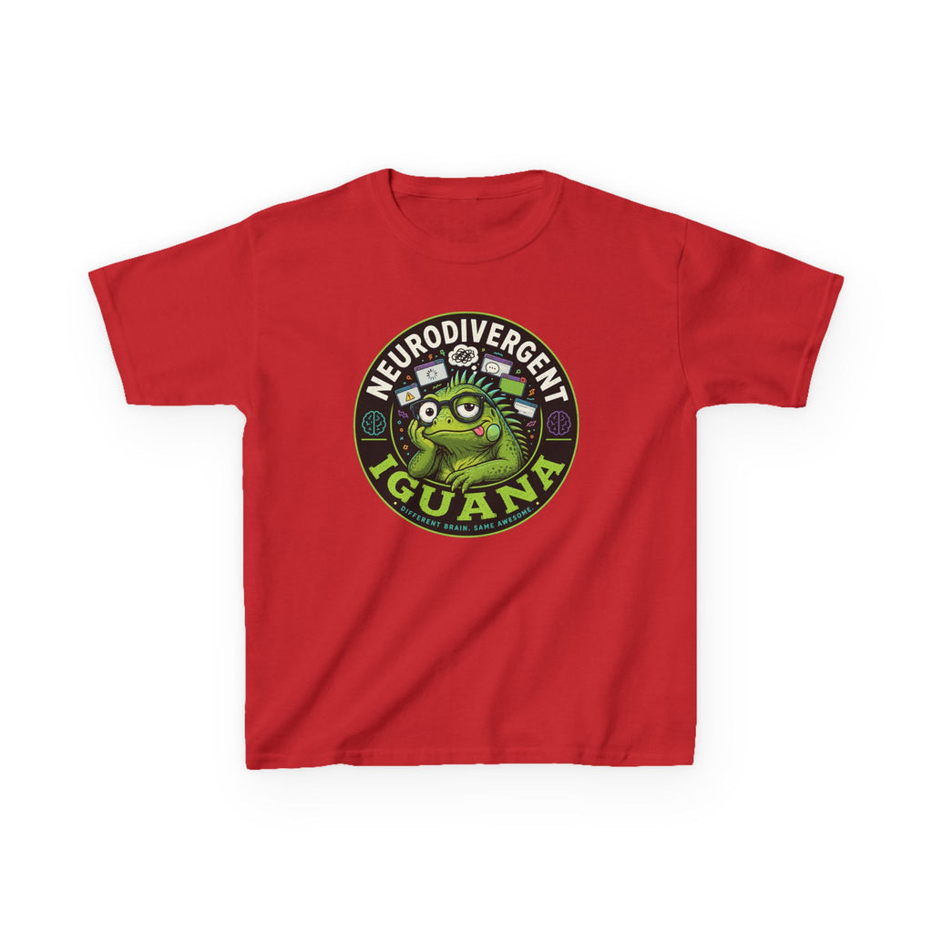 Kids T‑Shirt — "Neurodivergent Iguana" Graphic Tee