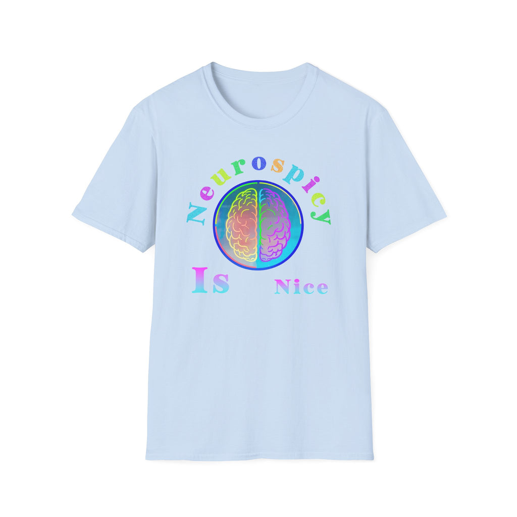 Neurospicy Rainbow Brain T‑Shirt — Colorful Science Apparel