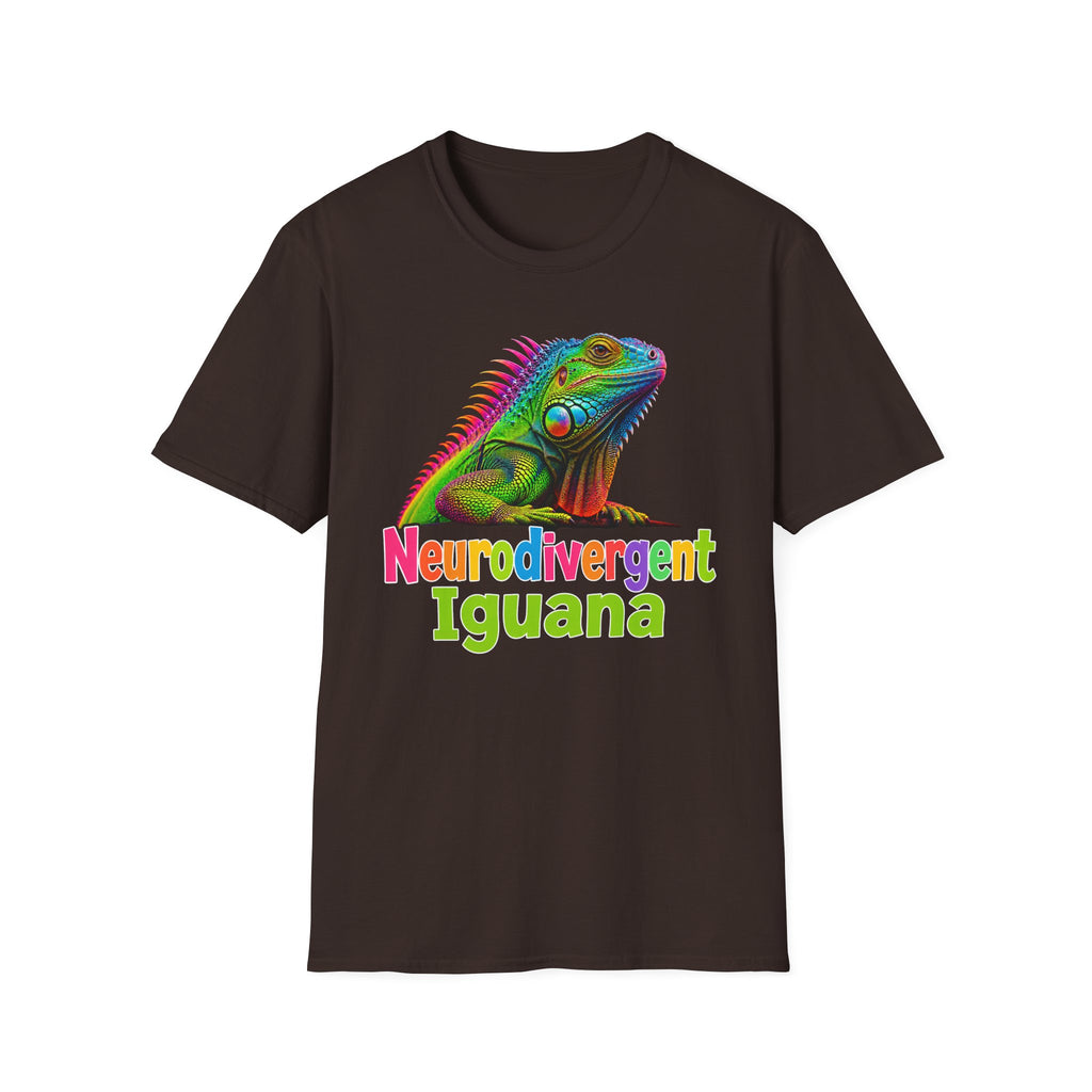 Neurodivergent Iguana T-Shirt — Colorful Pride Lizard Tee