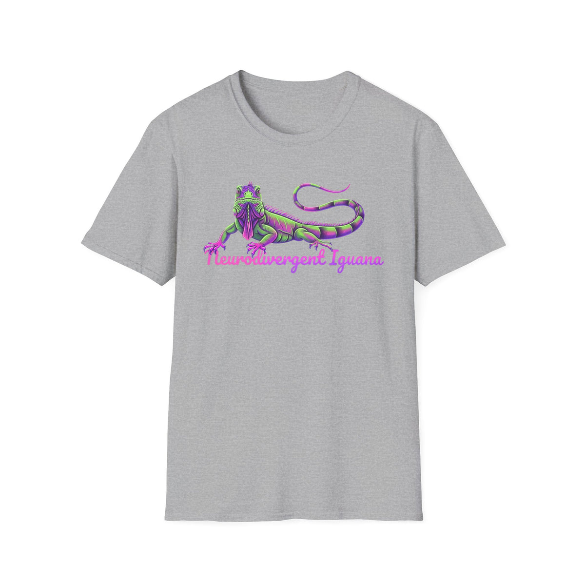 Neurodivergent Iguana T-Shirt — Colorful Pride Lizard Tee