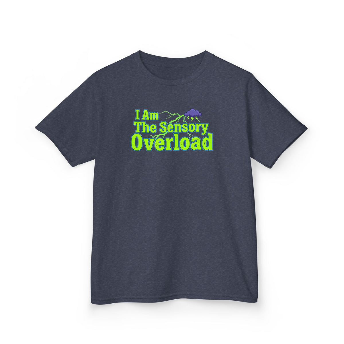 Kids T-Shirt — "I Am The Sensory Overload" Neon Graphic