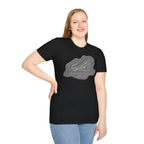 Neurodivergent Iguana Graphic T‑Shirt — Pride-Lit Earthtone Design