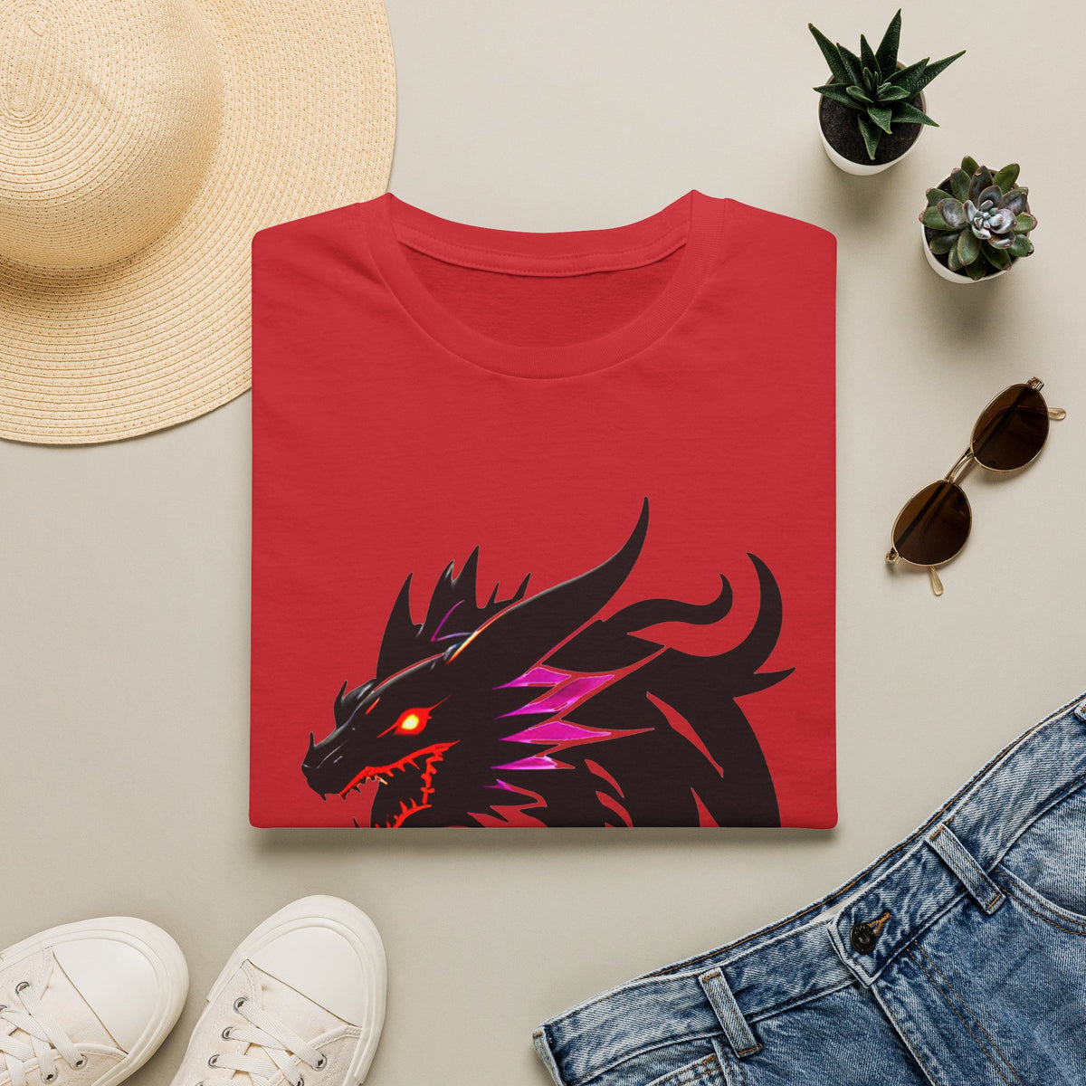 Dragon Head T‑Shirt – Fierce Black Dragon Graphic Tee