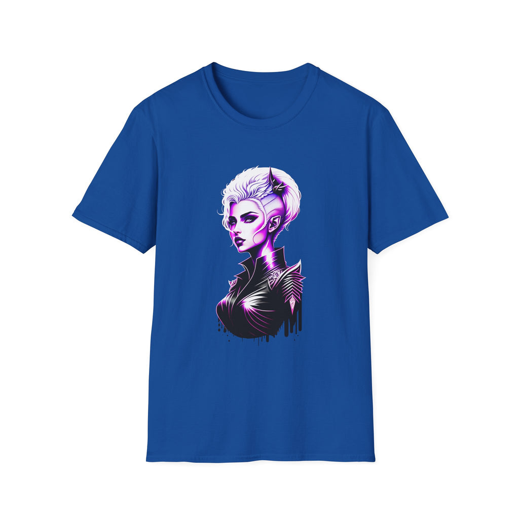 Violet Elven Woman Portrait T-Shirt