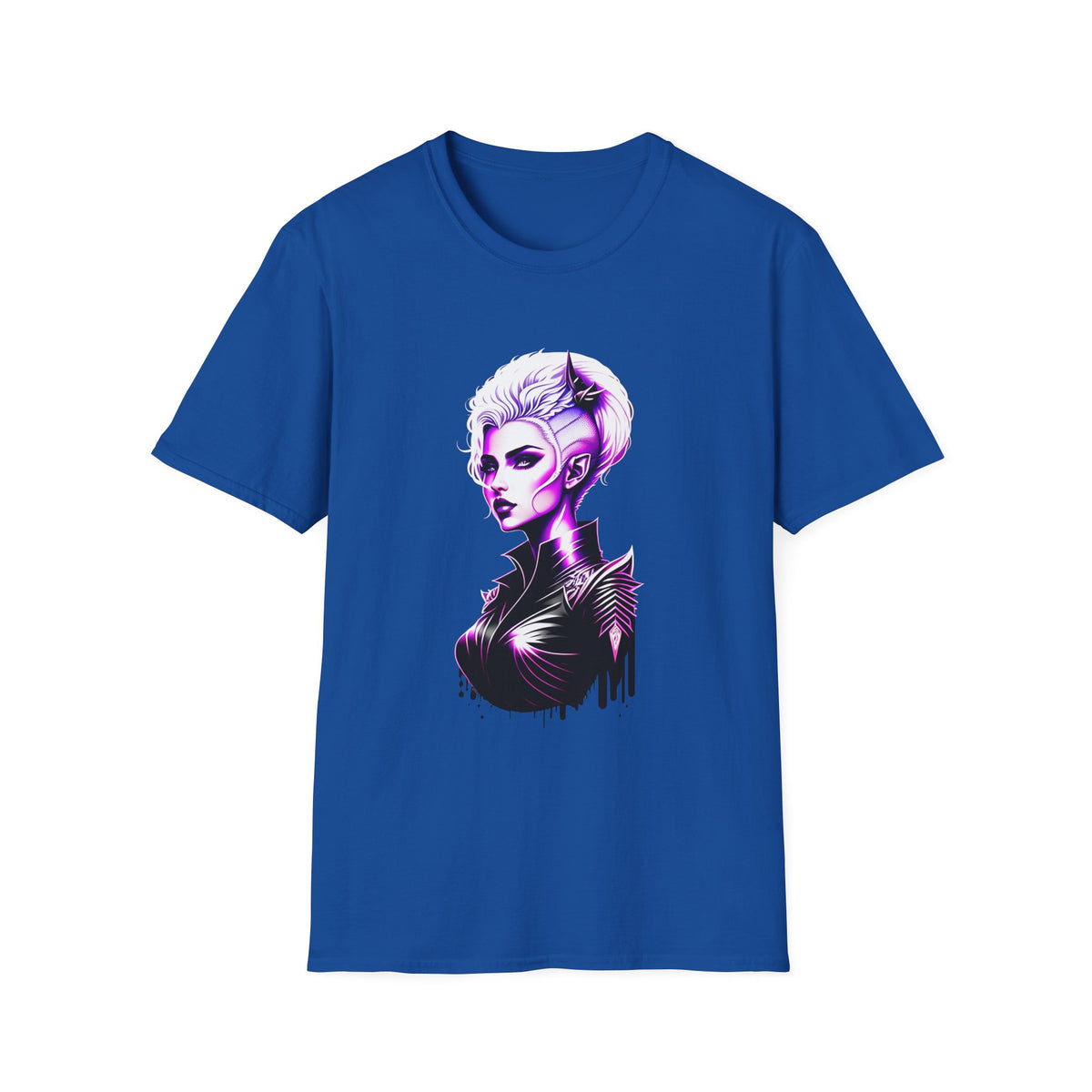 Violet Elven Woman Portrait T-Shirt