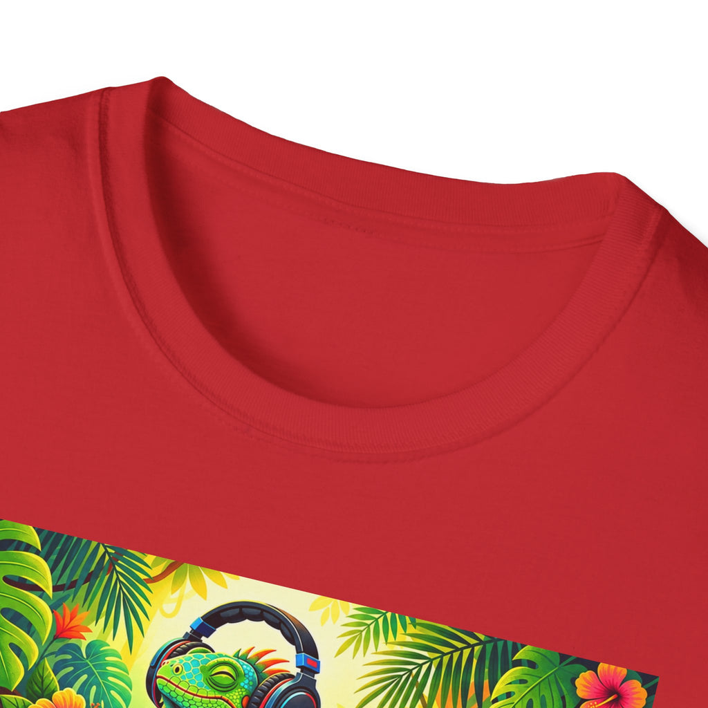 Autism Awareness T-Shirt — 'I Love Music, I Hear Headphones' Floral Design