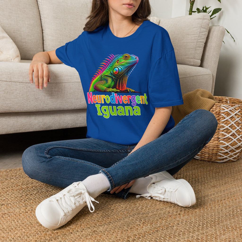 Neurodivergent Iguana T-Shirt — Colorful Pride Lizard Tee