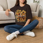 Shalom Sunflowers T-Shirt — Floral Peace Tee
