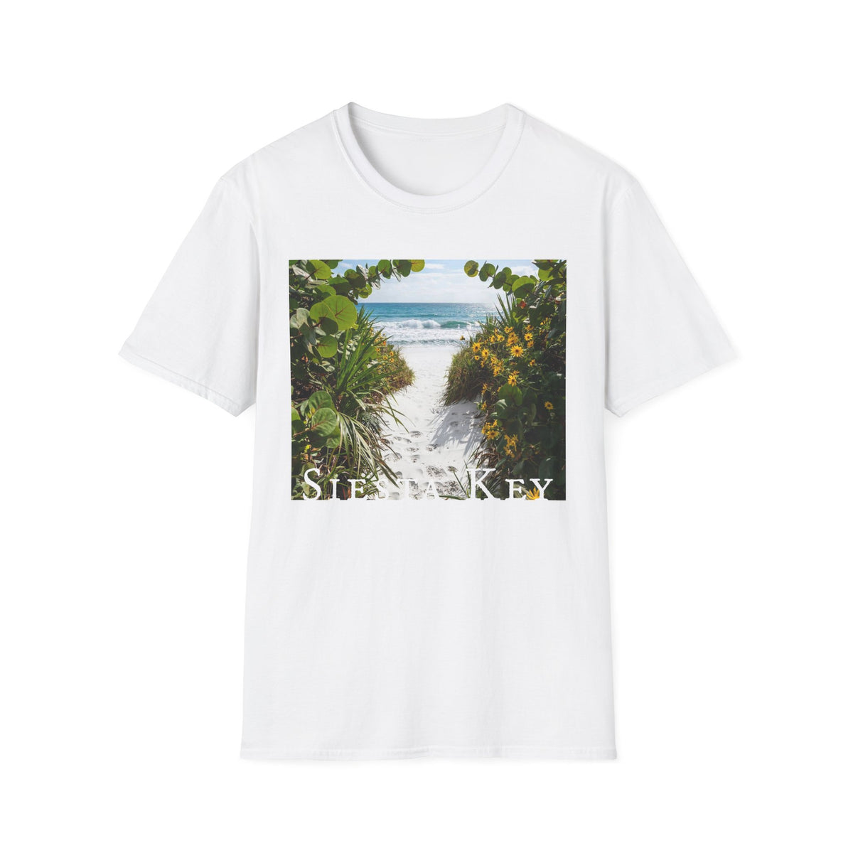 Sea Key Beach T-Shirt — Coastal Pathway Graphic Tee