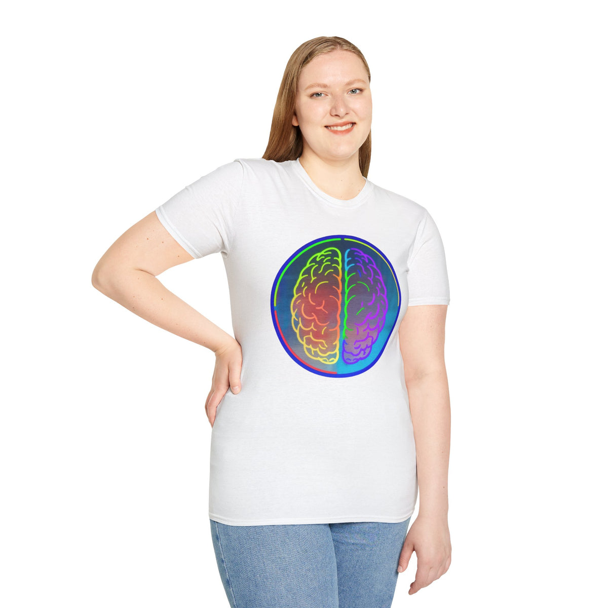 Rainbow Brain Graphic T-Shirt