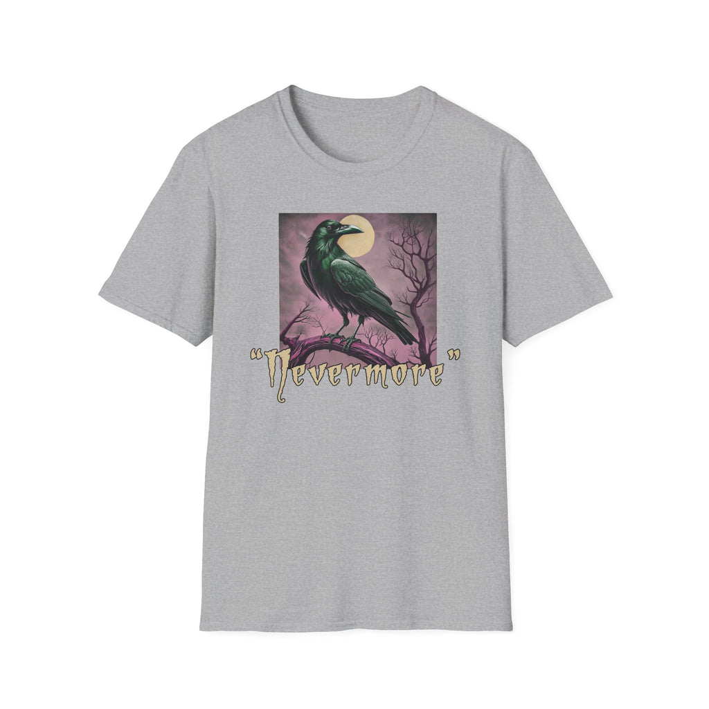 Raven 'Nevermore' T-Shirt — Gothic Moonlit Crow Tee