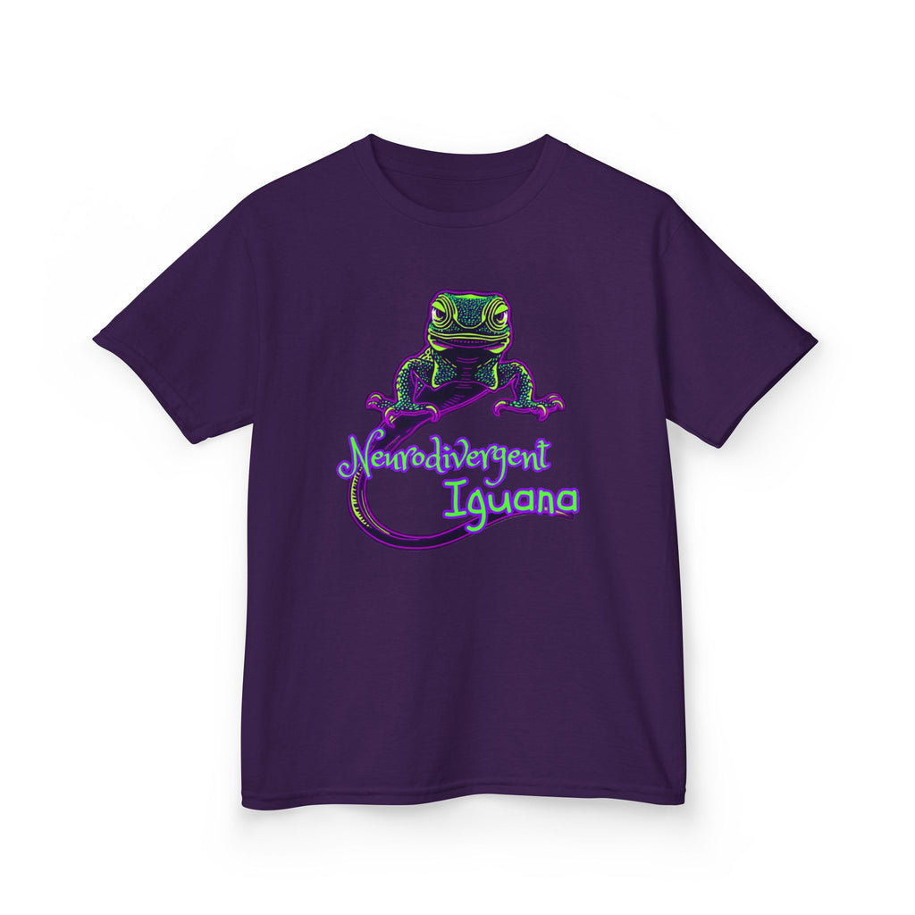 Kids Tee — Neon Chubby Iguana Graphic