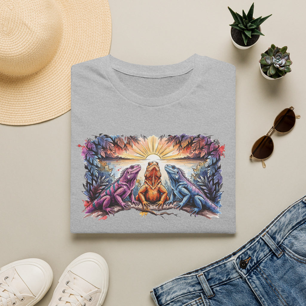 Tres iguanas T-Shirt — Sunrise Tribal Animal Harmony Tee