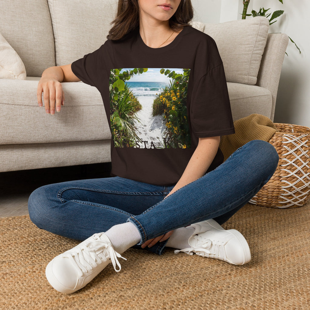 Sea Key Beach T-Shirt — Coastal Pathway Graphic Tee