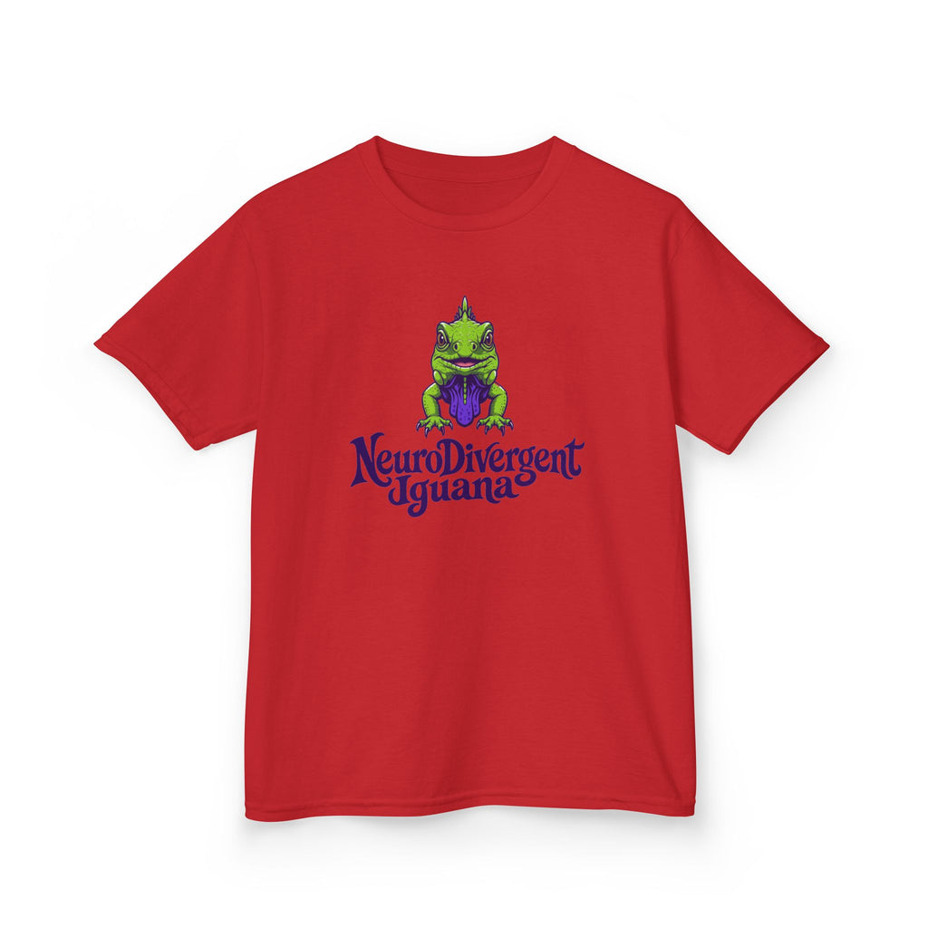 Kids Tee — 'NeuroDivergent Iguana' Graphic