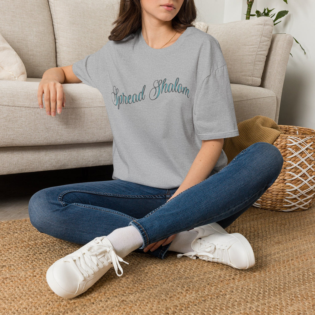 Spread Shalom T-Shirt — Peace & Kindness Script Tee