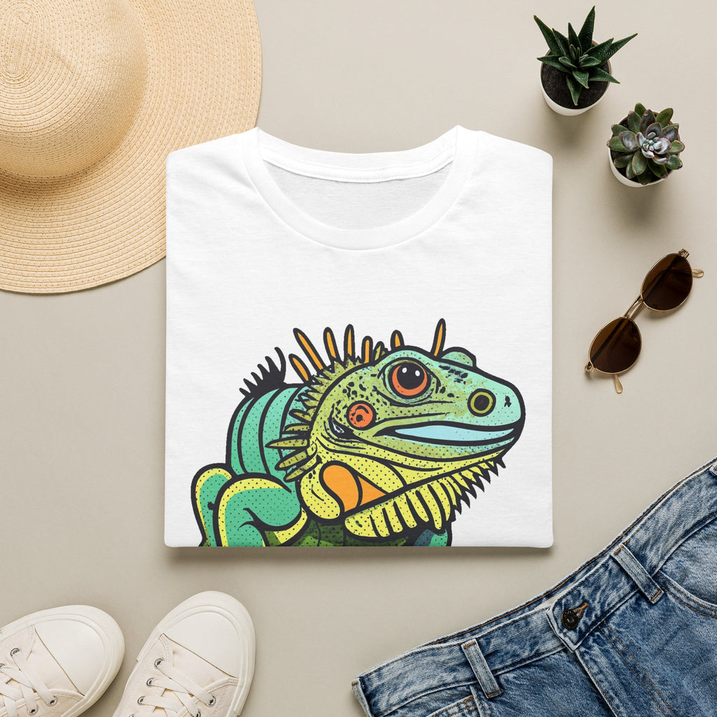 Iguana Graphic T-Shirt — Colorful Tropical Reptile Tee
