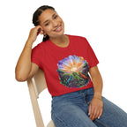 Sunrise Iguanas T-Shirt — Colorful Mountain Sunrise with Forest Trail