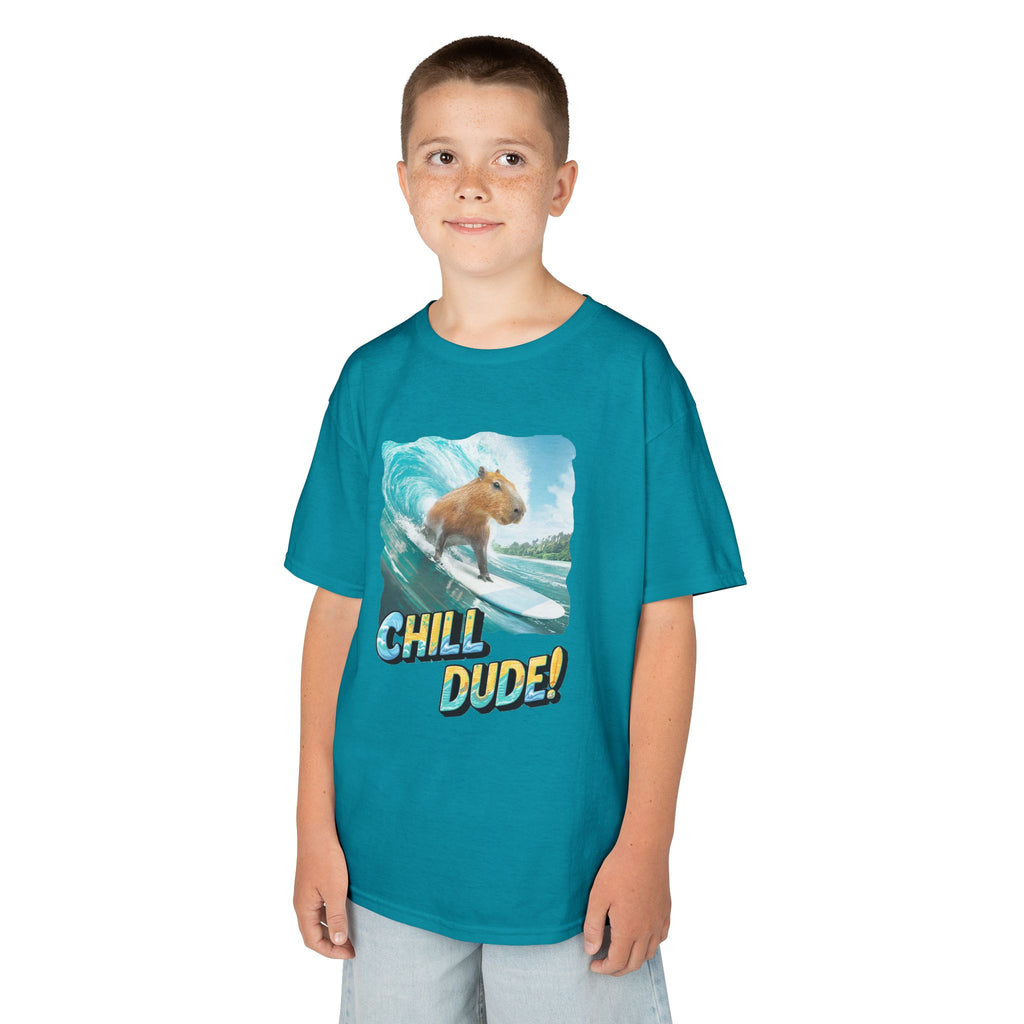 Kids Tee — 'Chill Dude!' Surfing Hamster Graphic