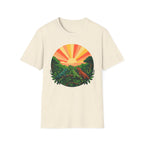Sunrise Jungle T-Shirt — Tropical Iguana Sunset Graphic Tee