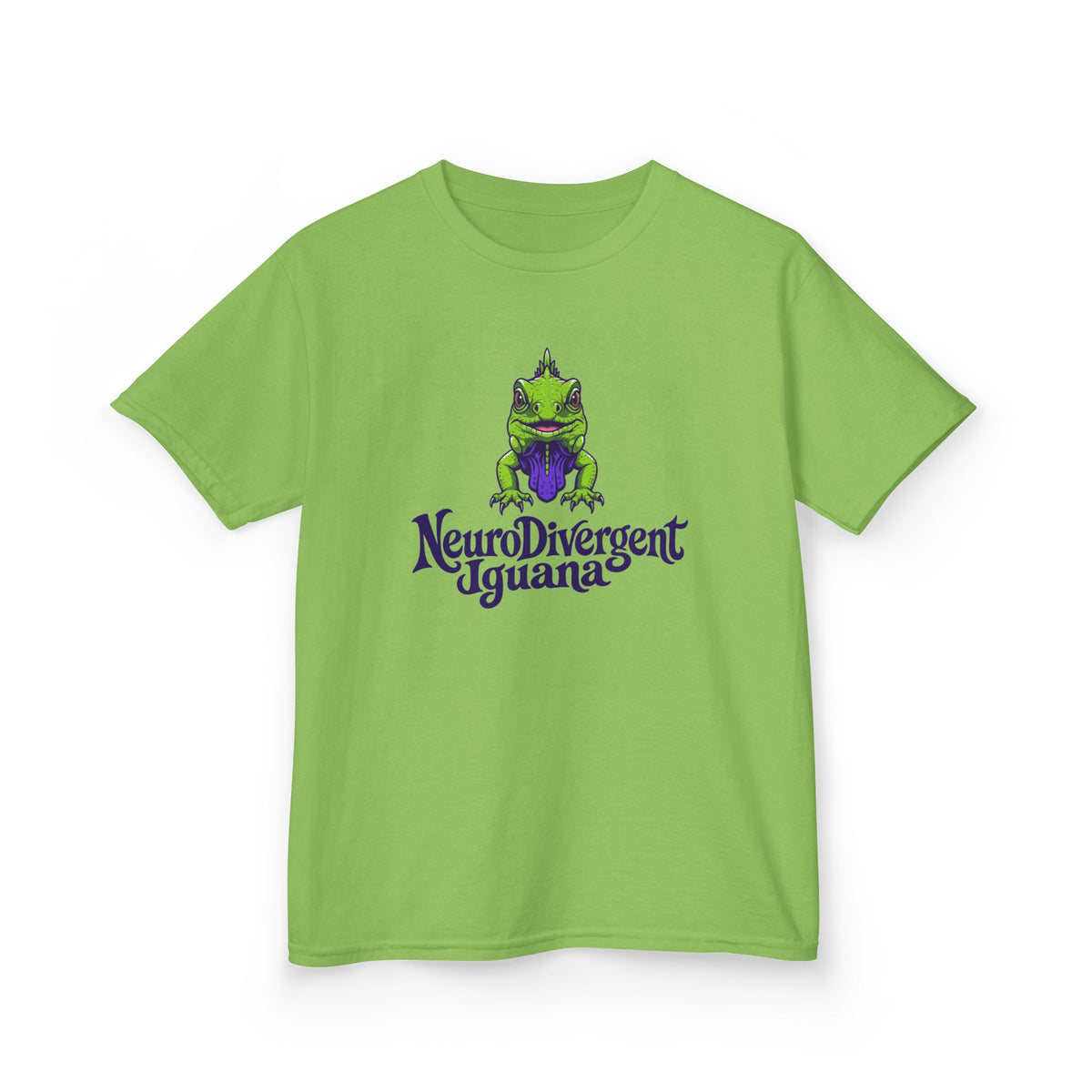 Kids Tee — 'NeuroDivergent Iguana' Graphic