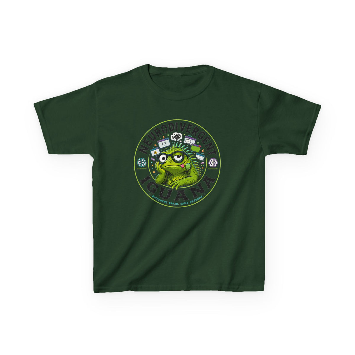 Neurodivergent Iguana Kids Tee