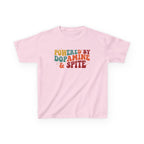 Kids T‑Shirt – "Powered by Dopamine & Spite" Retro Graphic Tee