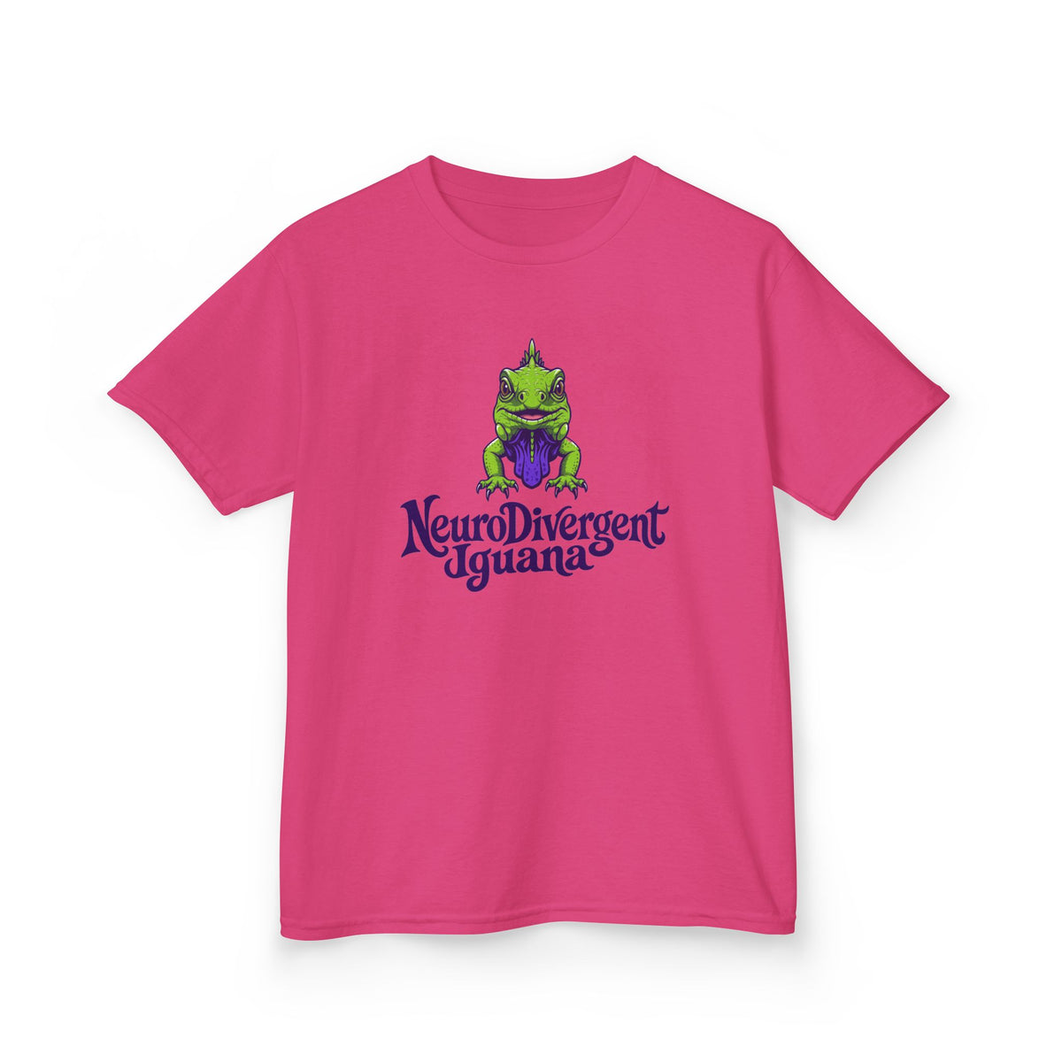 Kids Tee — 'NeuroDivergent Iguana' Graphic