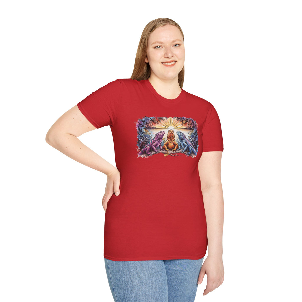Tres iguanas T-Shirt — Sunrise Tribal Animal Harmony Tee