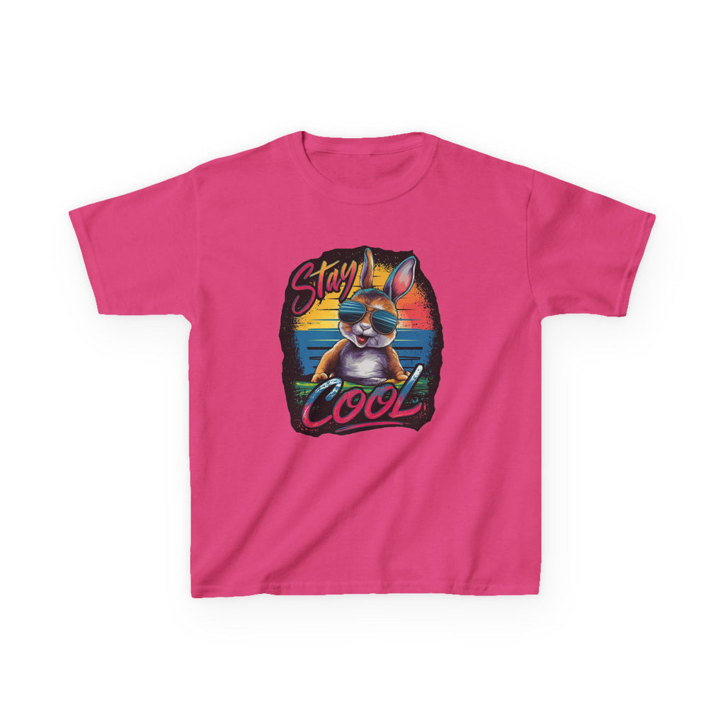Kids T-Shirt — "Stay Cool" Sunglasses Cat Retro Graphic Tee