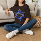 Star of David T-Shirt — "Blessed is he who comes in the name of the Lord" Religious Jewish Tee