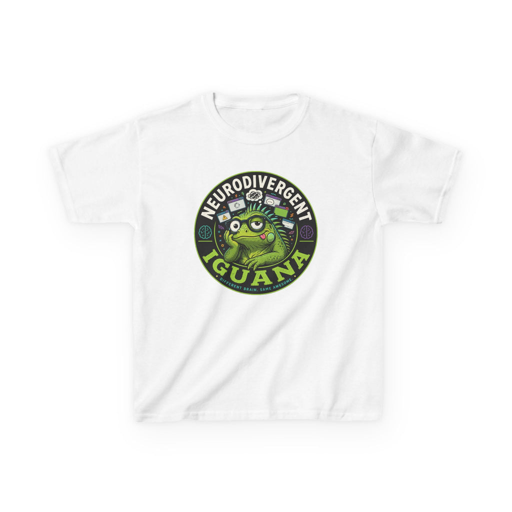 Kids T‑Shirt — "Neurodivergent Iguana" Graphic Tee