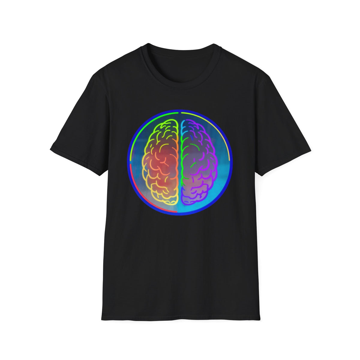 Rainbow Brain Graphic T-Shirt