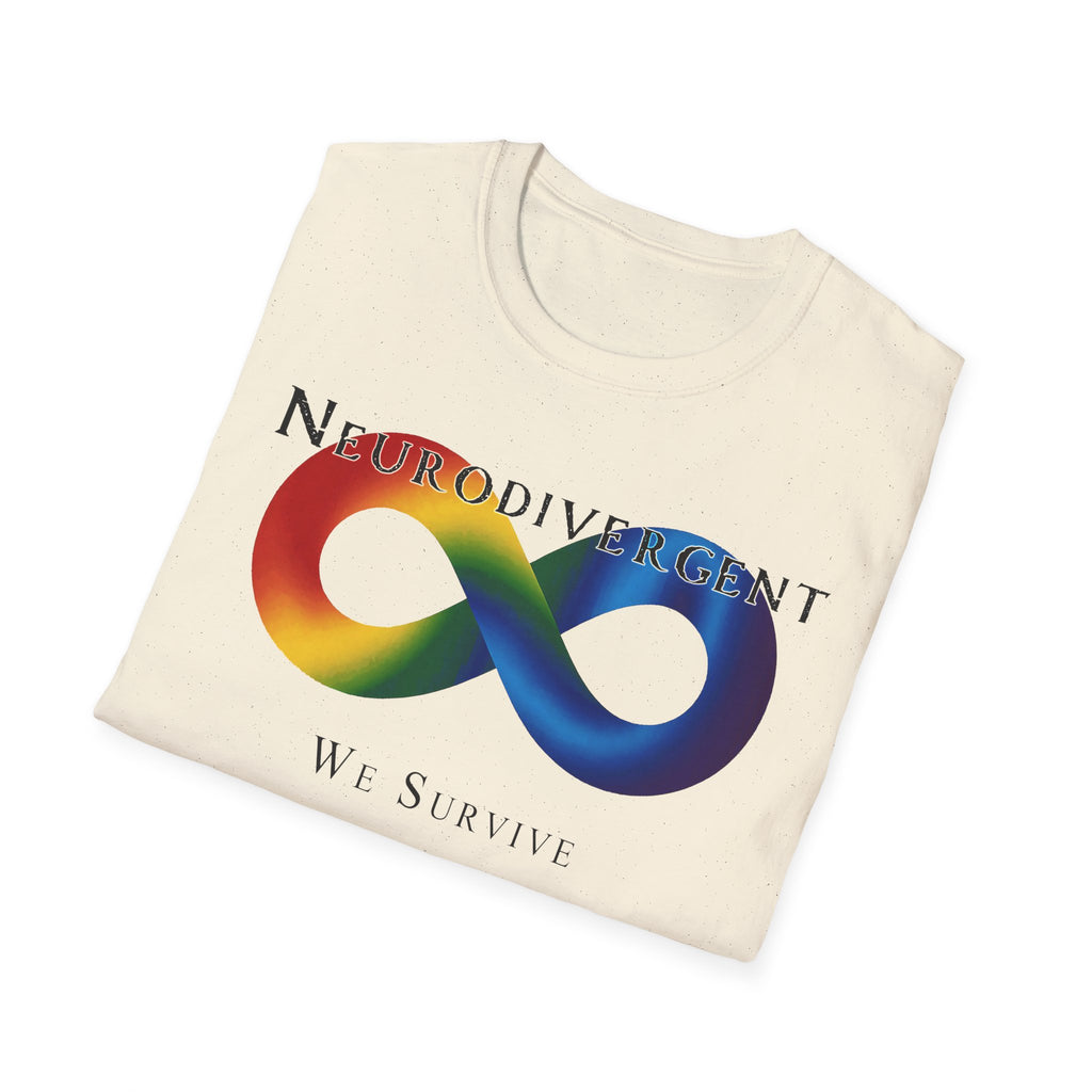 Neurodivergent Infinity T-Shirt — "We Survive, We Thrive, We Are Blessed" Pride Tee
