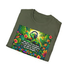Autism Awareness T-Shirt — 'I Love Music, I Hear Headphones' Floral Design