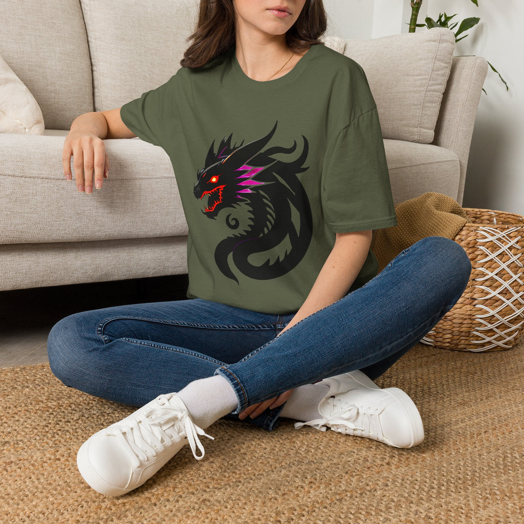 Dragon Head T‑Shirt – Fierce Black Dragon Graphic Tee