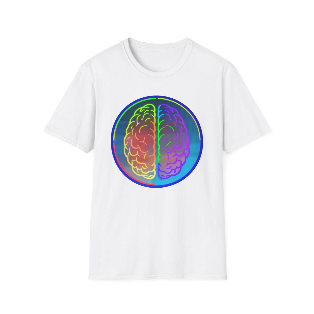 Rainbow Brain Graphic T-Shirt
