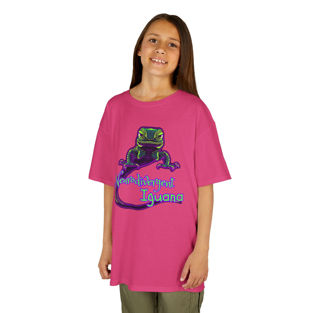 Kids Tee — Neon Chubby Iguana Graphic