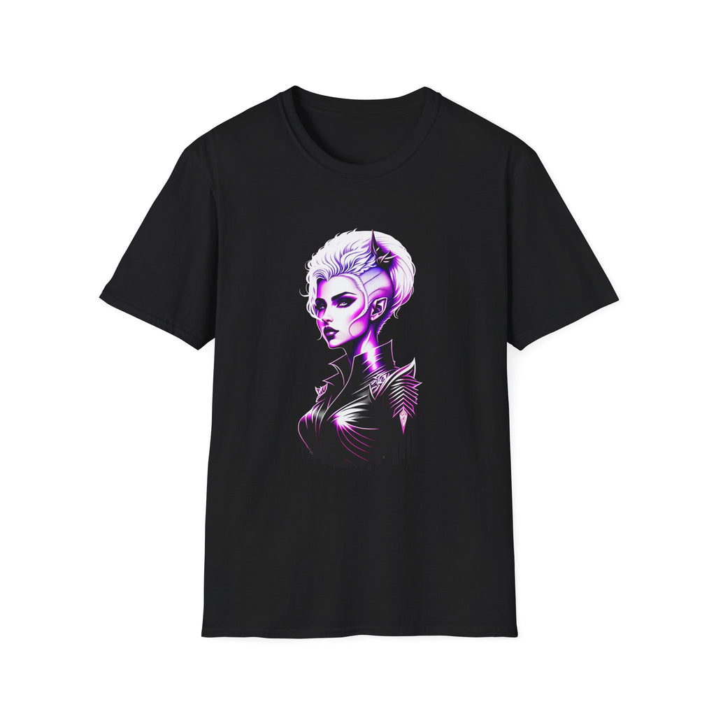 Violet Elven Woman Portrait T-Shirt