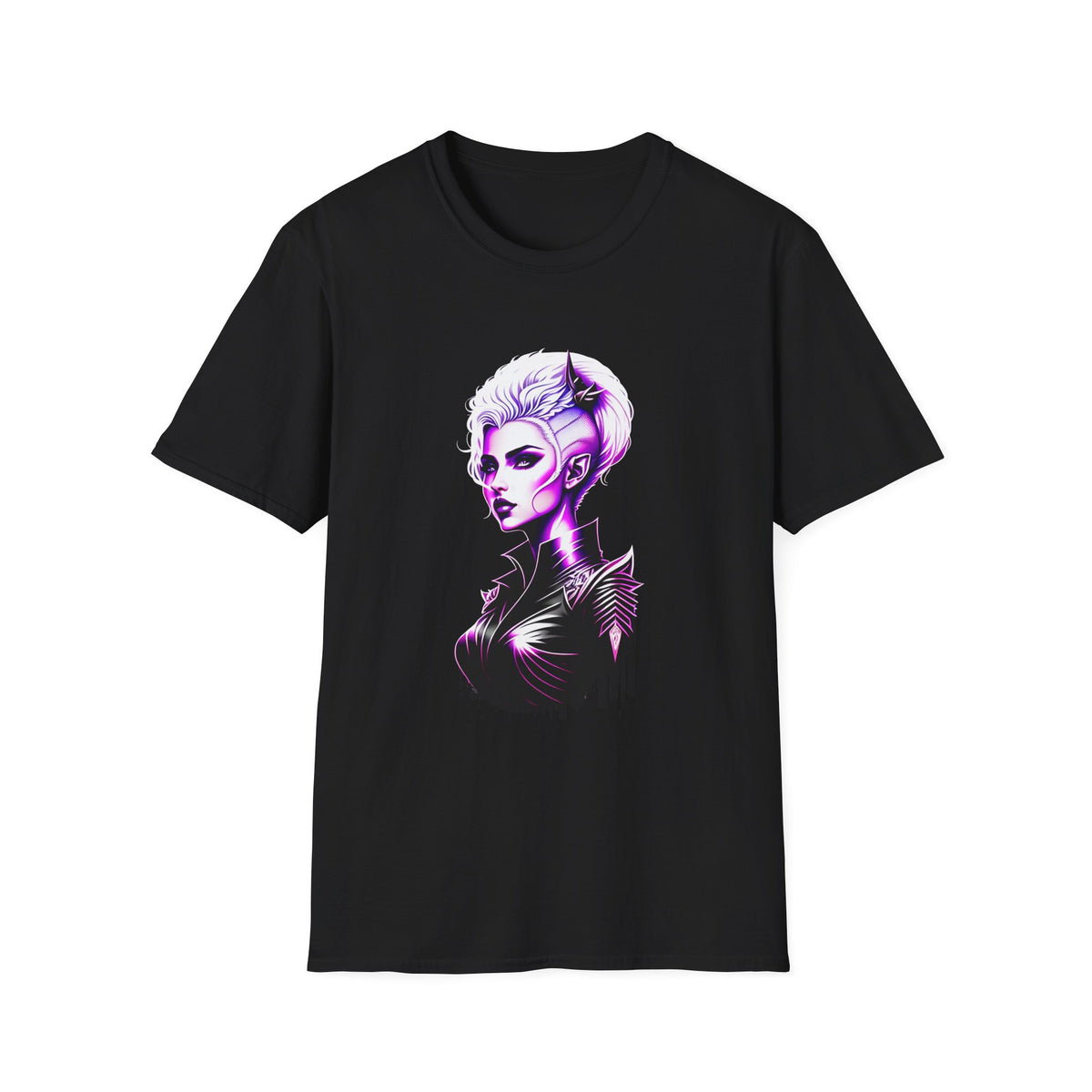 Violet Elven Woman Portrait T-Shirt