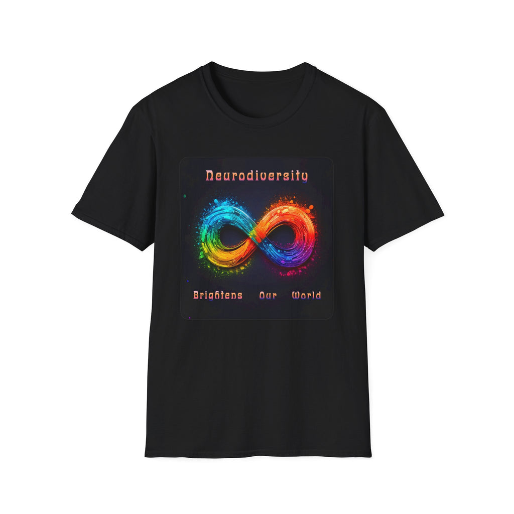 Neurodiversity Infinity T-Shirt — Brighten Our World Rainbow Design