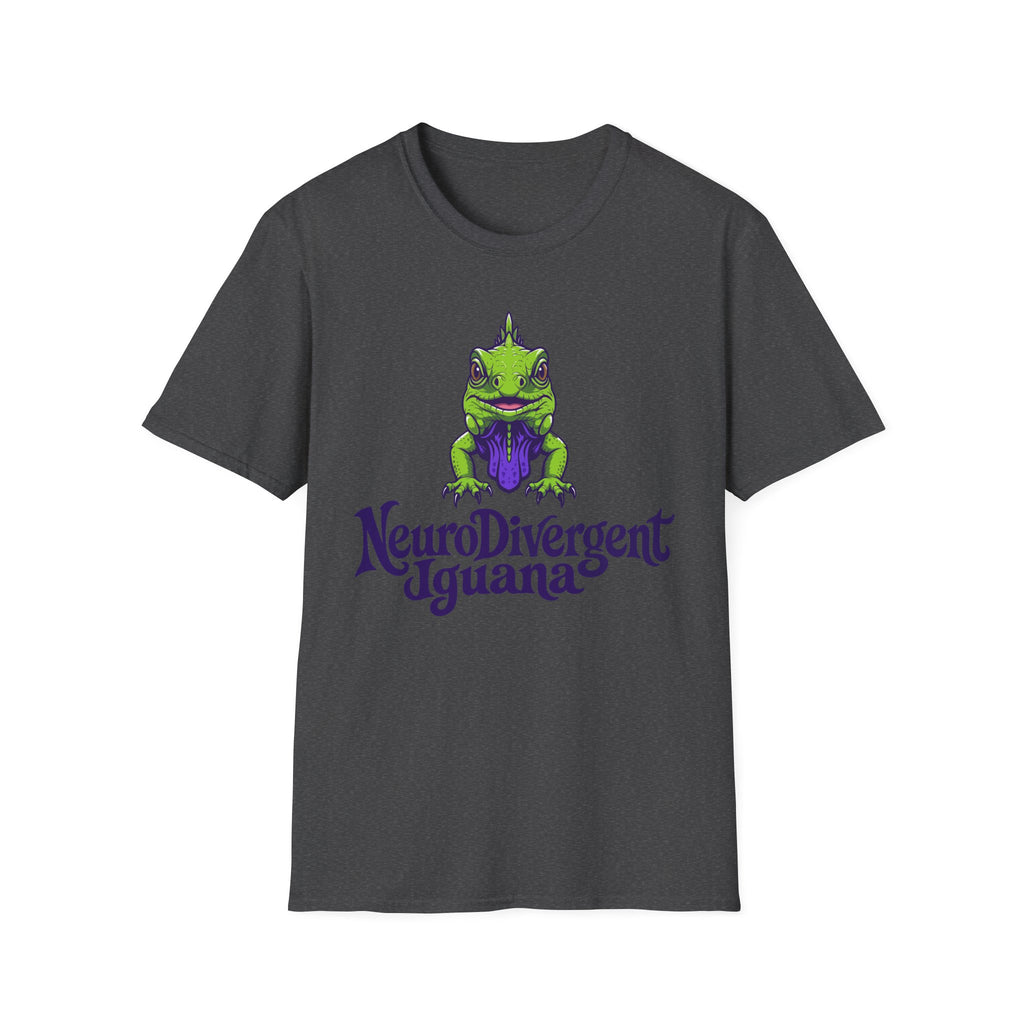 NeuroDivergent Iguana T-Shirt — Green Lizard Graphic Tee