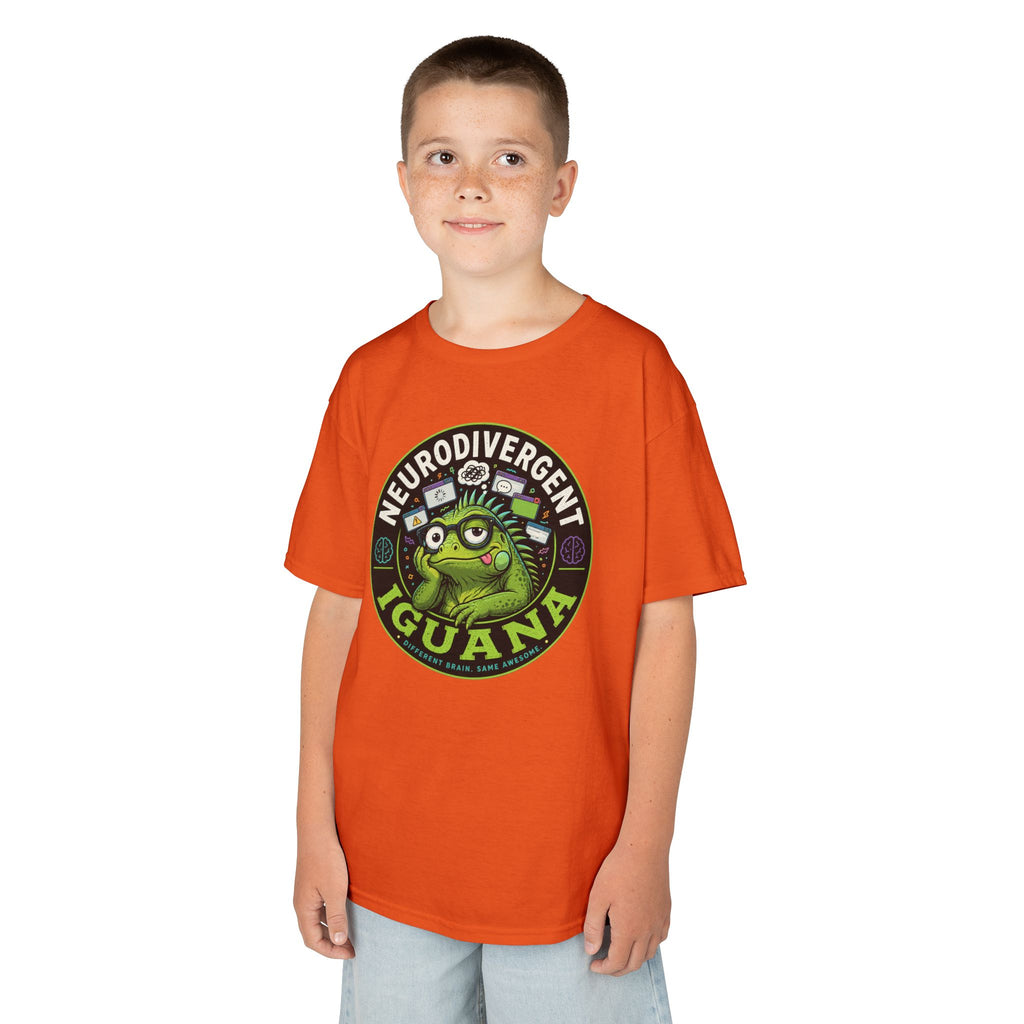 Kids T‑Shirt — "Neurodivergent Iguana" Graphic Tee
