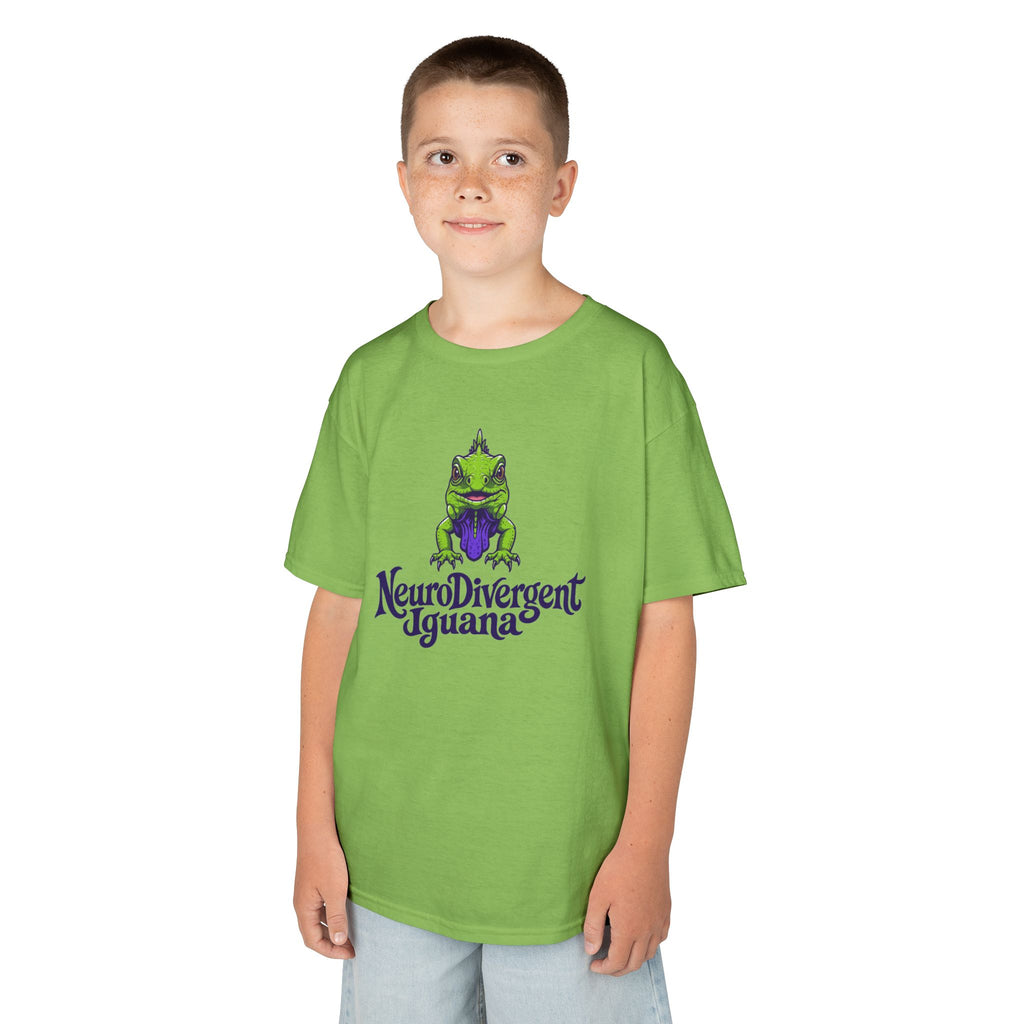 Kids Tee — 'NeuroDivergent Iguana' Graphic