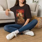 Sand Life T-Shirt — Retro Sunset Palm Beach Sandcastle Tee