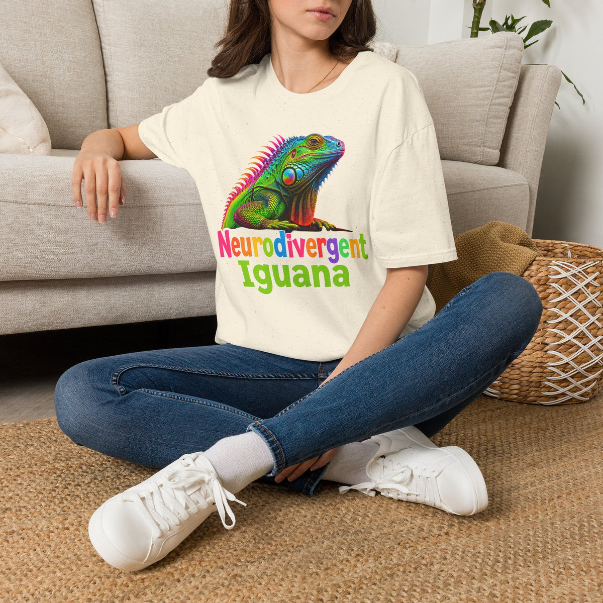 Neurodivergent Iguana T-Shirt — Colorful Pride Lizard Tee