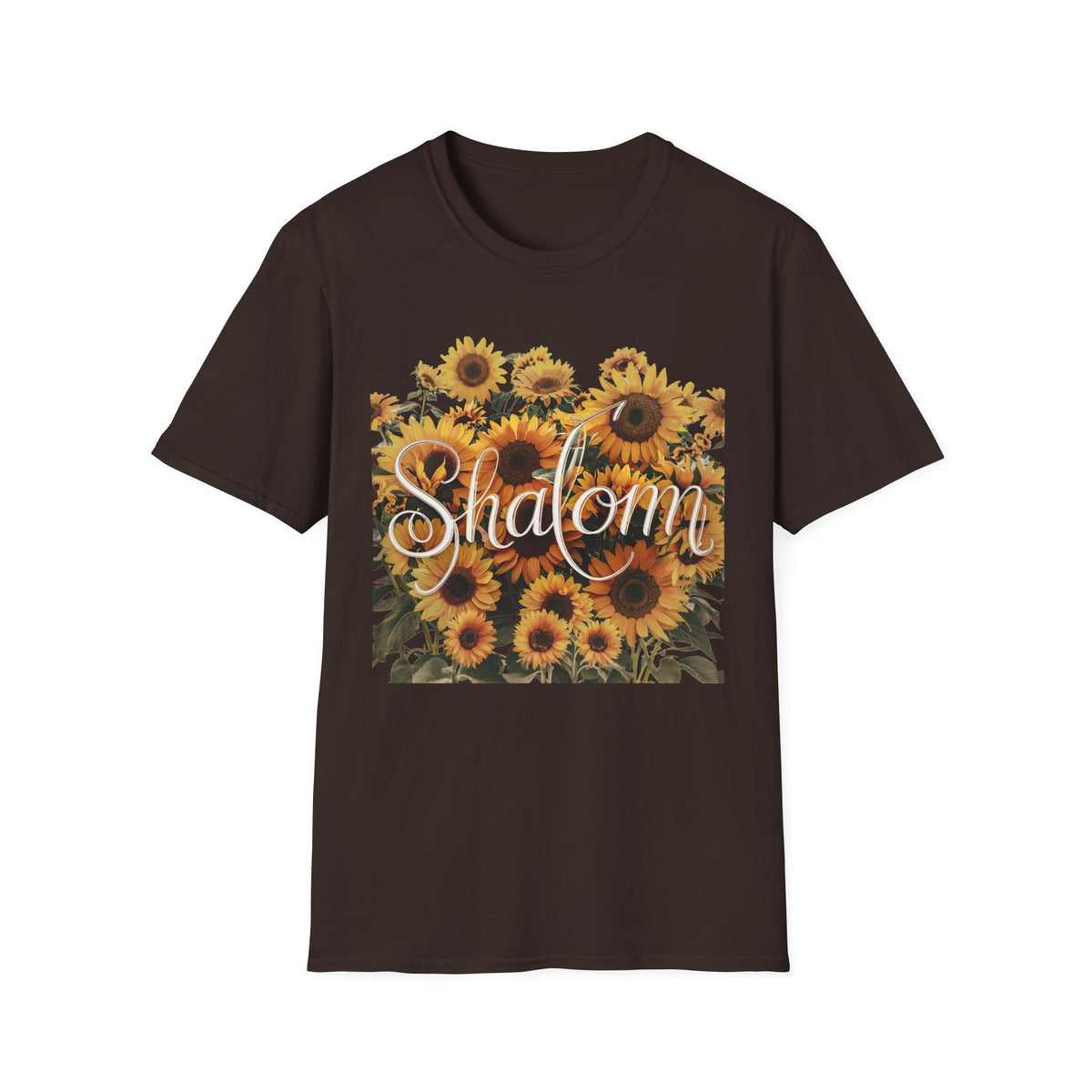 Shalom Sunflowers T-Shirt — Floral Peace Tee