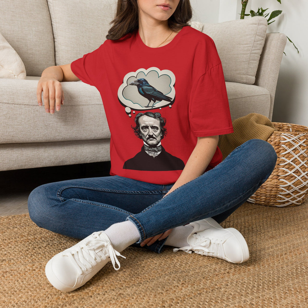 Edgar Allan Poe Raven T‑Shirt — Gothic Literary Quote Tee