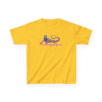 Kids Tee — Neon Green & Purple Iguana Graphic “Fluorescent Iguana”