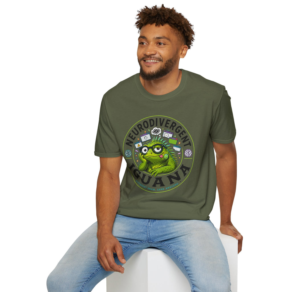 Neurodivergent Iguana T-Shirt — Cute Pride Neurodiversity Tee